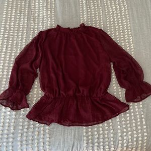 Burgundy Blouse